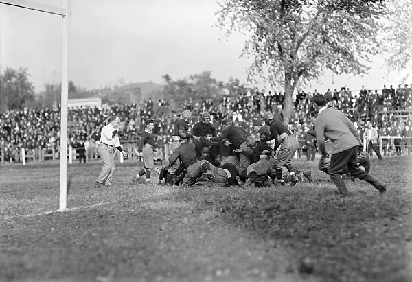 FOOTBALL GAME, 1912. College football game between Georgetown and Carlisle, 1912