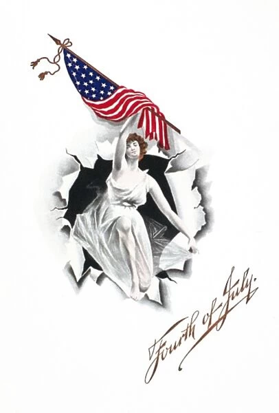 FOURTH OF JULY. Cover of a Fourth of July dinner menu from Logan House, Altoona, Pennsylvania