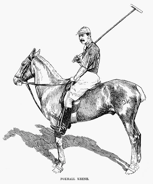 FOXHALL KEENE (1867-1941). American polo player. Engraving, 1891