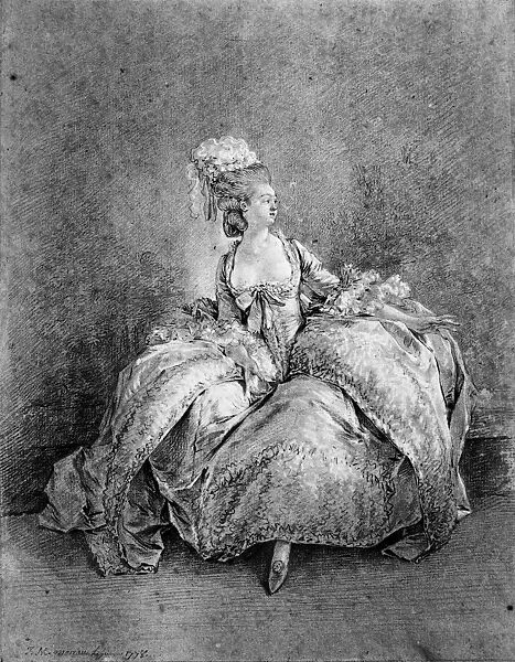 FRANCE: COURT LIFE, 1778. Portrait of a noblewoman