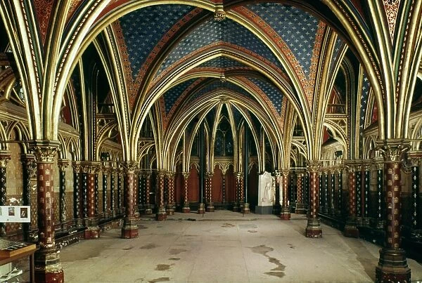 FRANCE: STE. CHAPELLE. Lower Chapel, 13th century. Paris, France