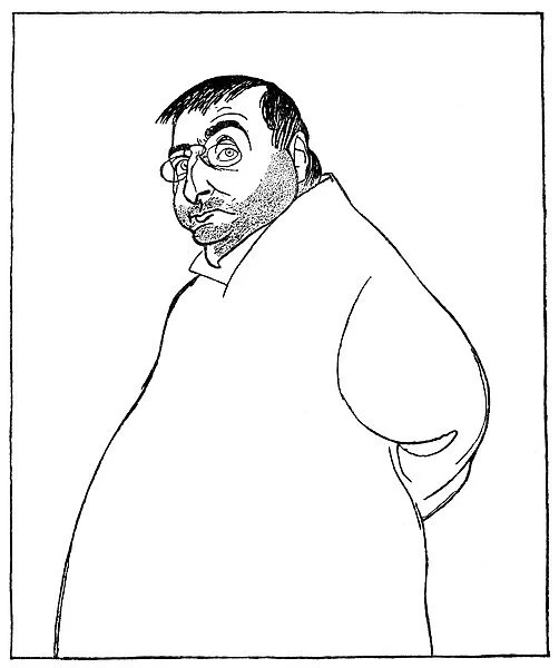 FRANK WEDEKIND (1864-1918). German writer and actor. Caricature, 1904, by Thomas Theodor Heine