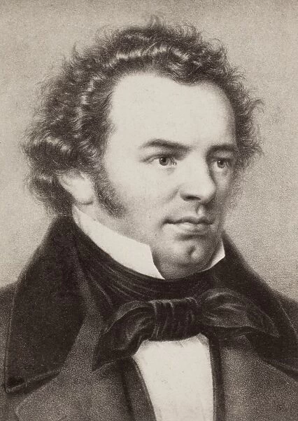 FRANZ SCHUBERT (1797-1828). Austrian composer. Lithograph, 19th century