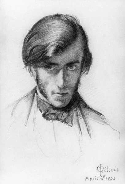 FREDERIC GEORGE STEPHENS (1828-1907). English art critic. Pencil on paper, 1853
