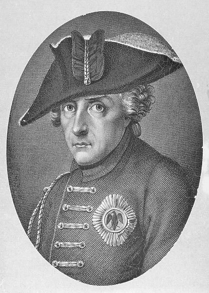 FREDERICK II (1712-1786). Frederick the Great, King of Prussia, 1740-1786. Steel engraving, 19th century