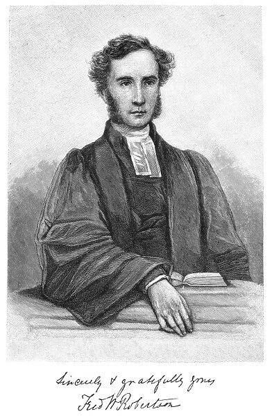 FREDERICK WILLIAM ROBERTSON (1816-1853). English Anglican cleric. Wood engraving, 19th century