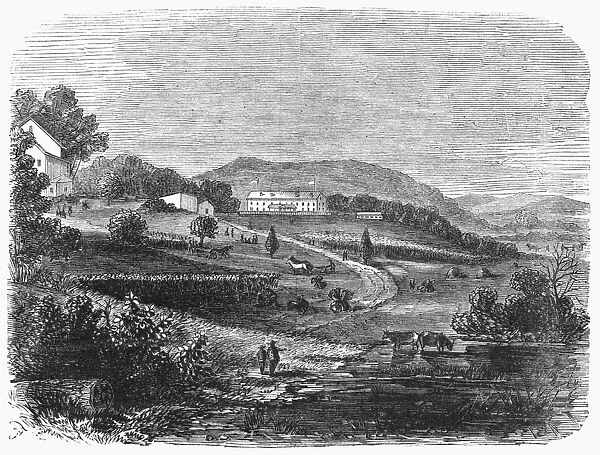 FREEDMEN SCHOOL, 1867. A Freedmen Farm-School near Washington, D. C. Wood engraving