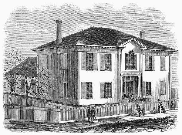 FREEDMEN SCHOOL, 1867. A Freedmen School in Atlanta, Georgia. Wood engraving, American