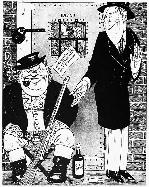Freedom for Ireland? That is an entirely different matter. Cartoon, 1919, by Werner Hanmann, in the German satirical paper Kladderadatsch