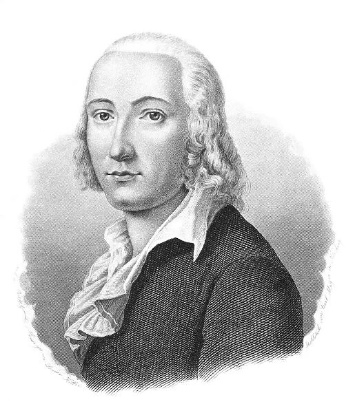 FREIDRICH H├ûLDERLIN (1770-1843). Johann Christian Friedrich H├Âlderlin. German poet. Steel engraving, German, 19th century, after a pastel portrait of 1792
