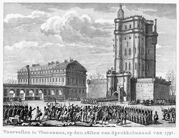 FRENCH REVOLUTION, 1791. Demonstration at the Chateau de Vincennes, 28 February 1791