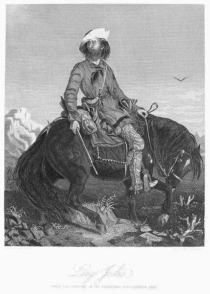 FRONTIERSMAN, c1850. Long Jakes, The Rocky Mountain Man. Steel engraving, after a painting by Charles Deas, 1844