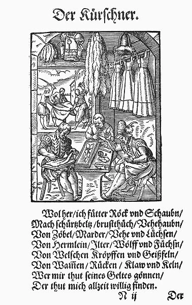 FURRIERS, 1568. Woodcut, 1568, by Jost Amman