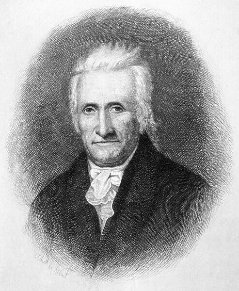 GABRIEL DUVALL (1752-1844). American jurist. Etching 1889, by Albert Rosenthal