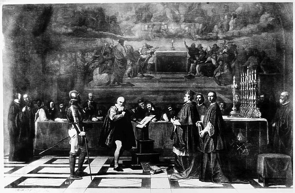 GALILEO GALILEI (1564-1642). Italian astronomer and physicist. Galileo before the Holy Office