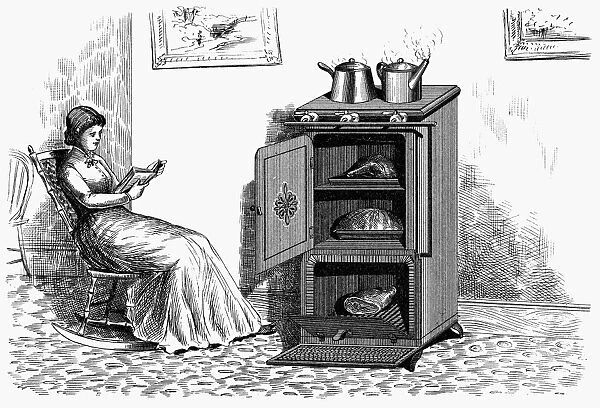 GAS STOVE, c1880. 19th century American engraving