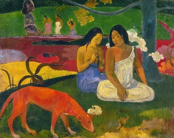 GAUGUIN: AREAREA, 1892. Arearea (Red Dog). Oil on canvas, 1892, by Paul Gauguin