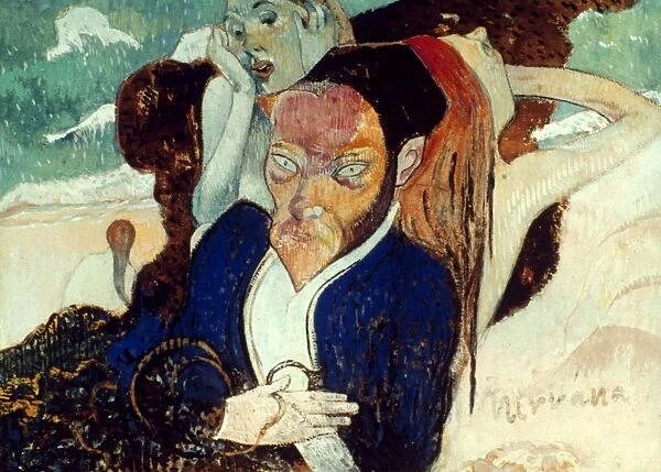 GAUGUIN: NIRVANA, c1890. Paul Gauguin: Nirvana (Portrait of Meijer de Haan). Gouache, c1890