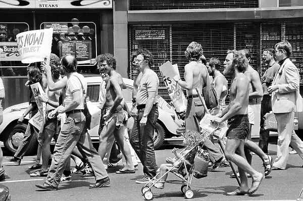 GAY RIGHTS MARCH, 1976. Gay rights demonstration during the Democratic National Convention in New York City, 11 July 1976. Photographed by Warren K. Leffler