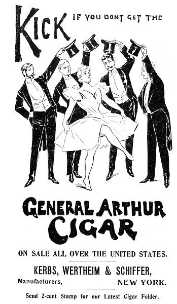 GENERAL ARTHUR CIGAR, 1895. American magazine advertisement, 1895