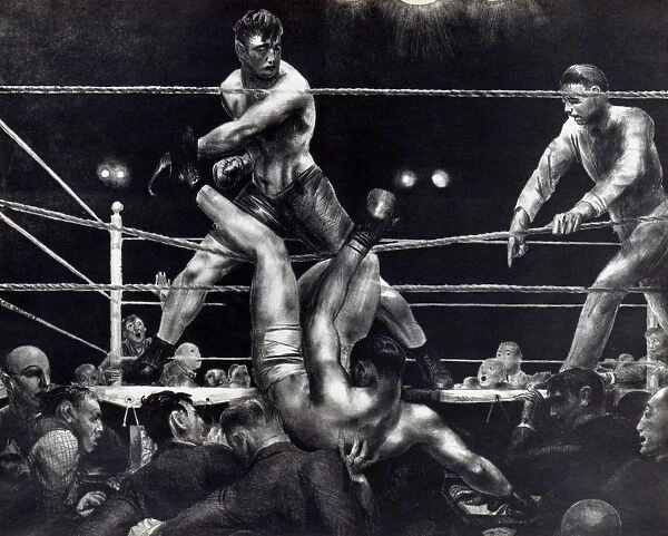 George Bellows: Dempsey and Firpo. Lithograph, 1924