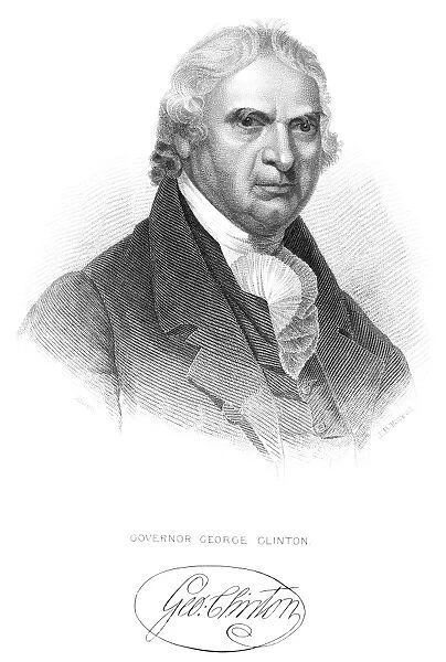 GEORGE CLINTON (1739-1812). American lawyer and statesman. Line and stipple engraving, 19th century