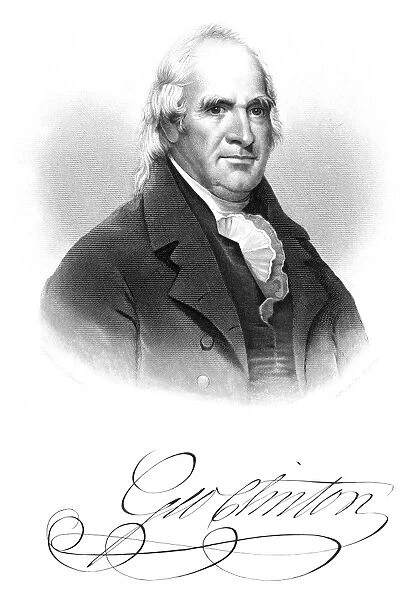 GEORGE CLINTON (1739-1812). American lawyer and statesman. Steel engraving, 1877