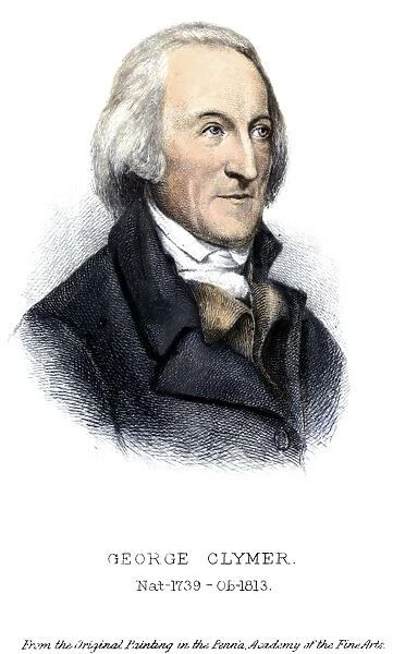 GEORGE CLYMER (1739-1813). American merchant and politician. Color etching, 1888