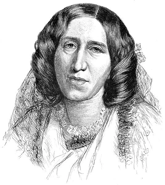 GEORGE ELIOT (1819-1880). Pseudonym of Mary Ann Evans Cross. English writer. Etching by Paul Rajon after a chalk drawing, 1865, by Sir Frederick William Burton