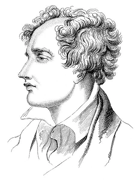 GEORGE GORDON BYRON (1788-1824). 6th Baron Byron. English poet. Etching, 19th century