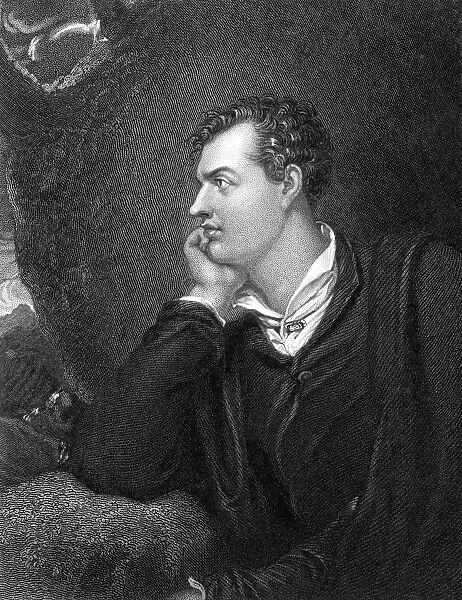 GEORGE GORDON BYRON (1788-1824). 6th Baron Byron. English poet. Line and stipple engraving, 1829, after Richard Westall