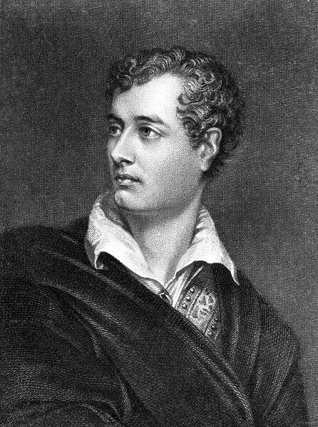 GEORGE GORDON BYRON (1788-1824). 6th Baron Byron. Line and stipple engraving, English, 19th century
