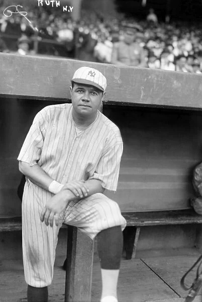 GEORGE H. RUTH (1895-1948). Known as Babe Ruth. American professional baseball player. Photographed while playing with the New York Yankees, 1921