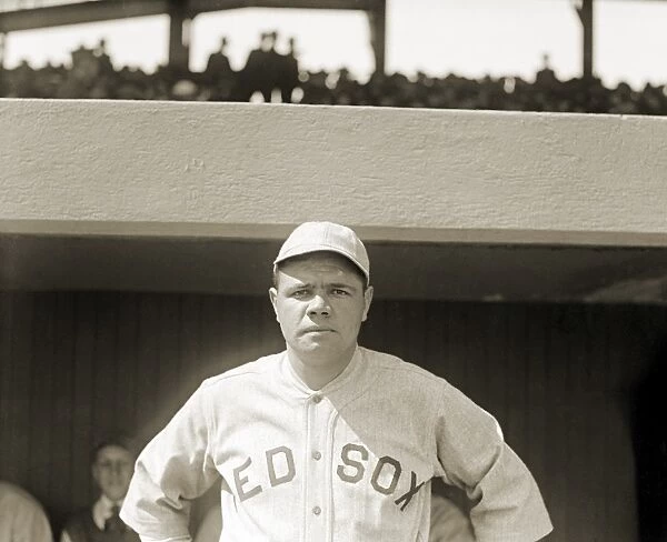 GEORGE H. RUTH (1895-1948). Known as Babe Ruth. American professional baseball player. Photographed while playing for the Boston Red Sox, 1919