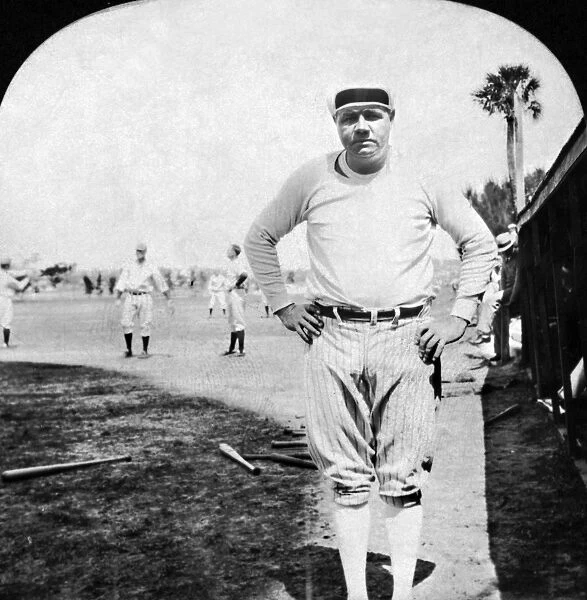 GEORGE H. RUTH (1895-1948). Known as Babe Ruth. American baseball player. Photographed with the New York Yankees while training in Florida, c1930