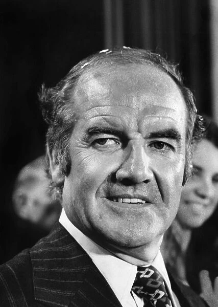 GEORGE McGOVERN (1922- ). American politician. Photographed during celebrations at the Statler Hilton Hotel in Boston, 25 April 1972, following his victory in the Massachusetts presidential primary