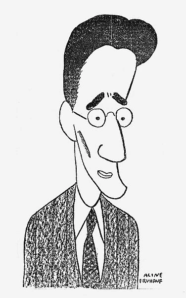 GEORGE SIMON KAUFMAN (1889-1961). American playwright. Caricature, 1930, by Aline Fruhauf
