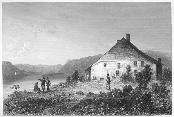 George Washingtons headquarters near Newburgh, New York, 1782-83. Steel engraving, American, 1857
