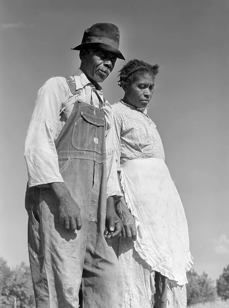 GEORGIA: FARMER, 1941. African American tenant farmer couple living in an old mansion