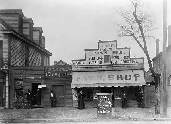 GEORGIA: PAWN SHOP, c1899. Uncle Pauls Pawn Shop, an African American owned store in Augusta