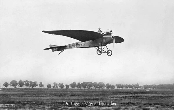 German Dr. Geest Moves monoplane in flight, c1910