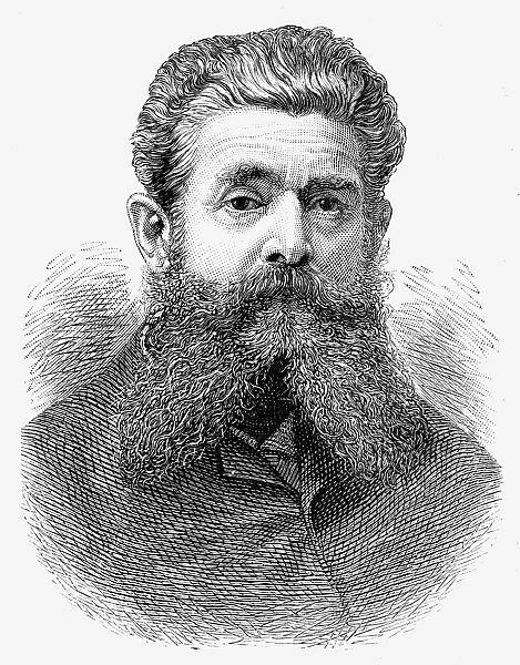 German explorer. Wood engraving, 1887. Dr. Junker. Comrade and Lieutenant of Emin Pasha