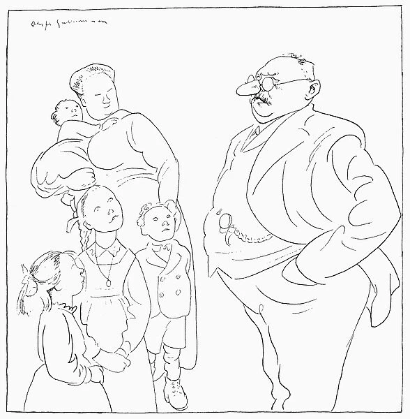 GERMAN FAMILY, 1921. Cartoon from Simplicissimus, 1921