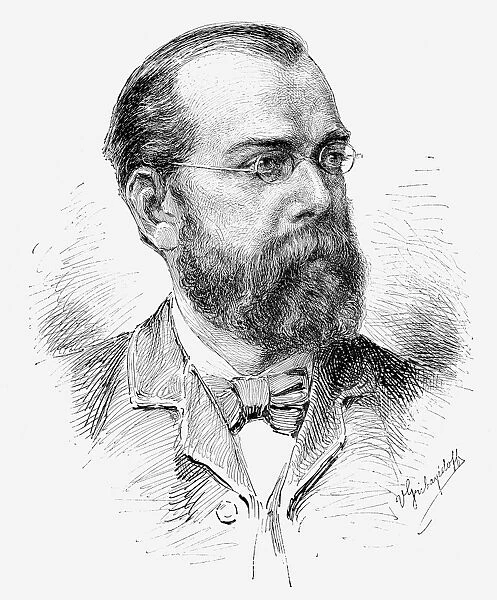 German physician and bacteriologist. Drawing, 1890