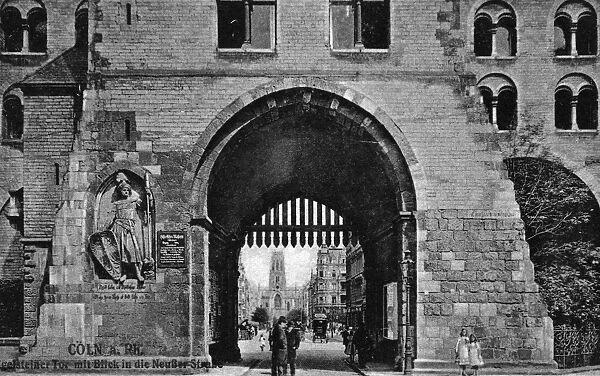 GERMANY: COLOGNE, c1920. Gate in Cologne, Germany. Photograph, c1920