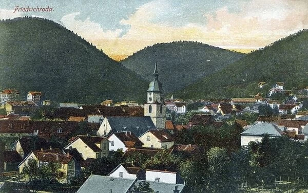 GERMANY: FRIEDRICHRODA. View of Friedrichroda, Germany. Illustration, c1920