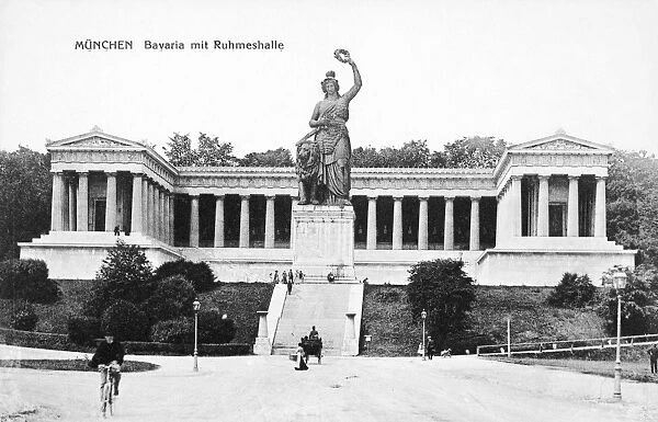 GERMANY: MUNICH, c1925. Picture postcard, c1925, showing the Hall of Fame at Munich