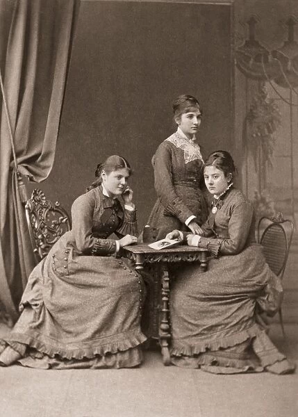 GERMANY: SISTERS, c1880. Three young women, probably sisters, photographed at a German spa