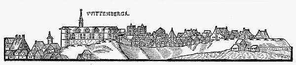 GERMANY: WITTENBERG, 1551. View of Wittenberg, Germany. Woodcut by Lucas Cranach the Elder