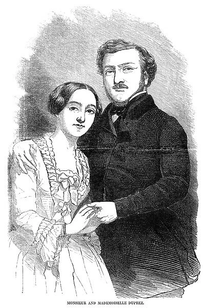 GILBERT-LOUIS DUPREZ (1806-1896). French operatic tenor. With his daughter, Caroline